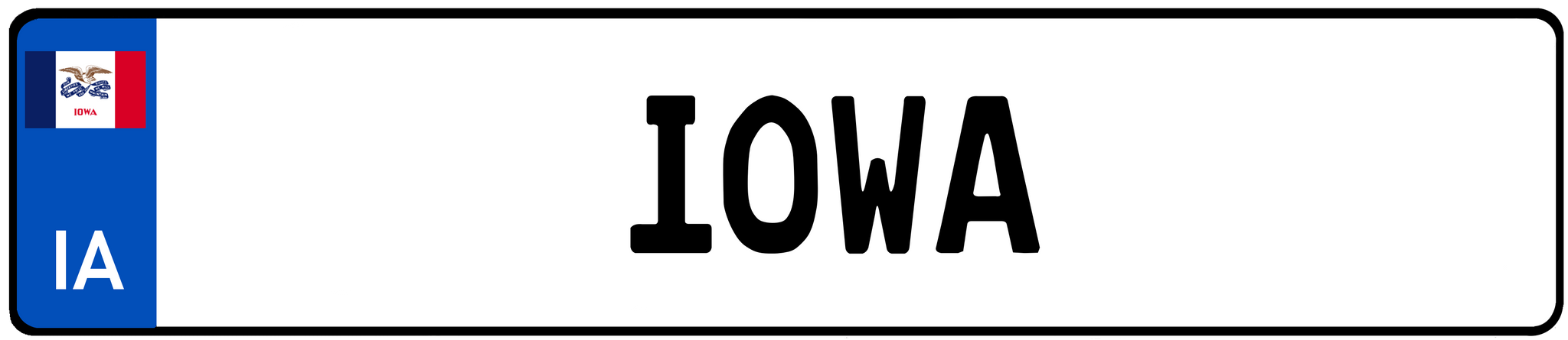 Iowa European License Plate – GermanPlateGuy